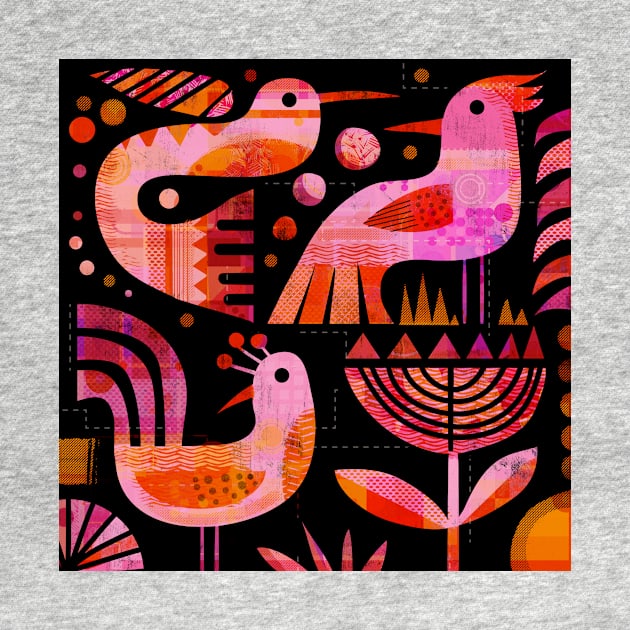 Pink Birds at Night by Gareth Lucas